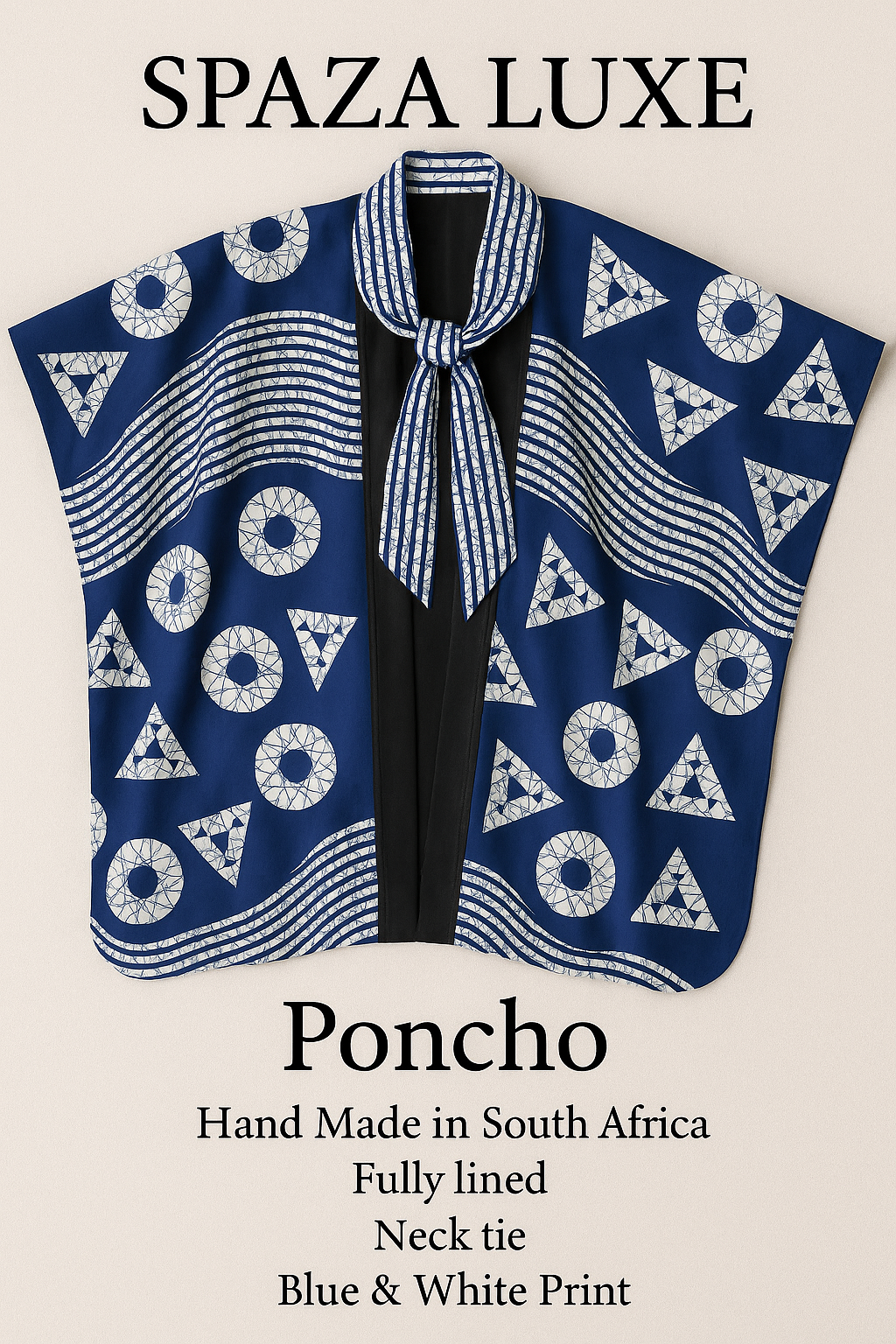 ✨ Spaza Luxe Signature Poncho – Limited Print Edition ✨