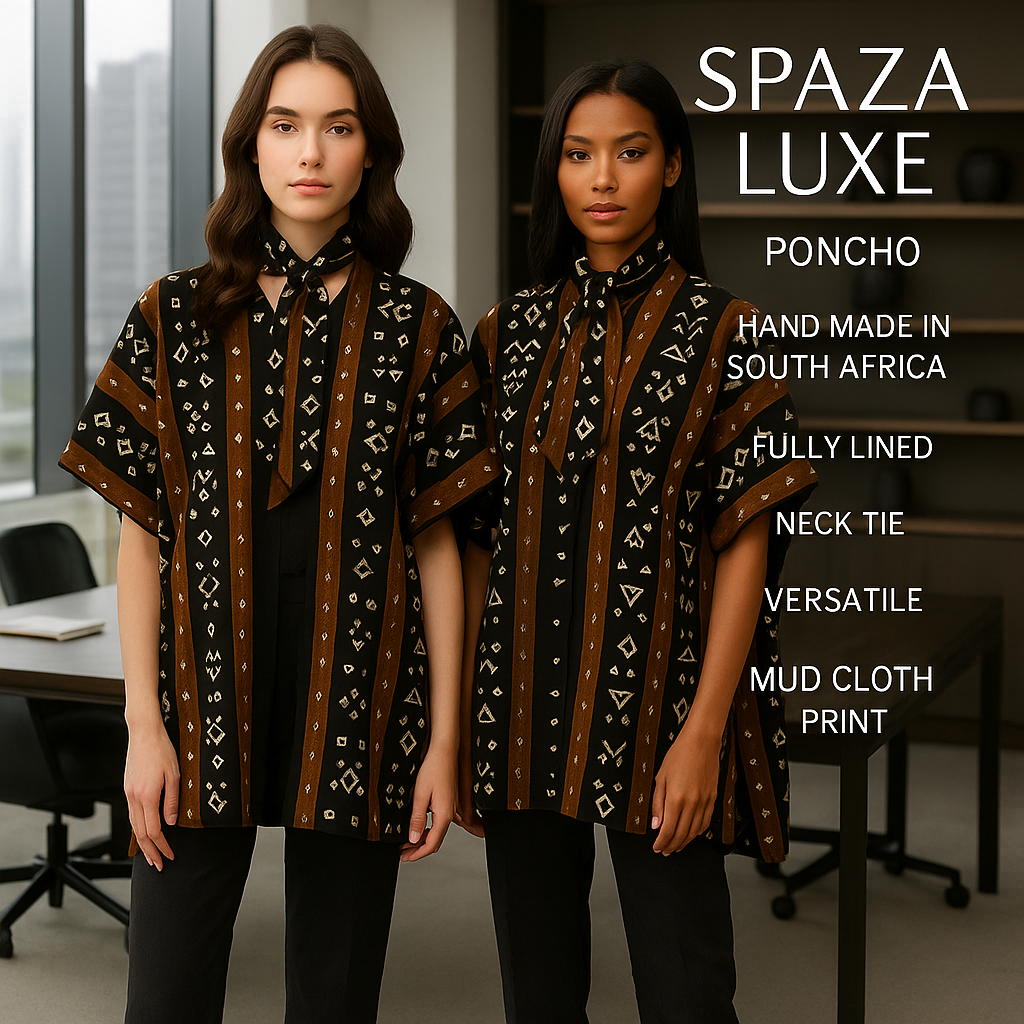 ✨ Spaza Luxe Signature Poncho – Limited Print Edition ✨