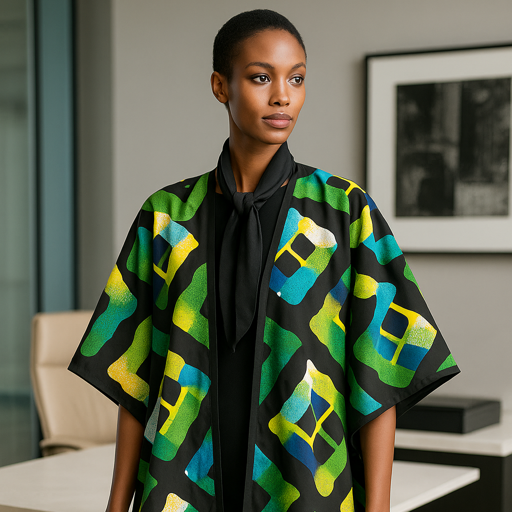 ✨ Spaza Luxe Signature Poncho – Limited Print Edition ✨