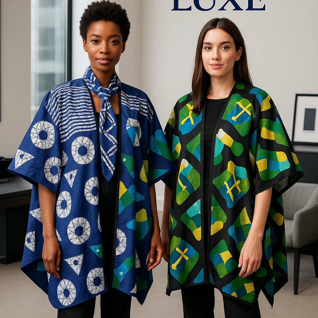 ✨ Spaza Luxe Signature Poncho – Limited Print Edition ✨