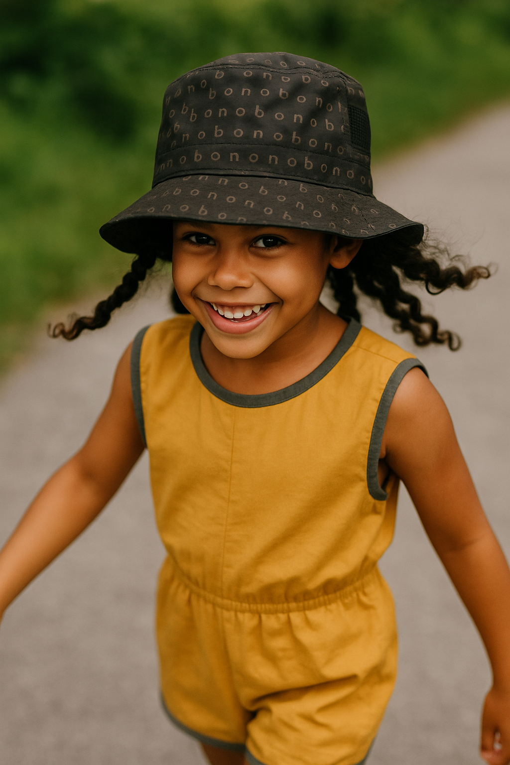 Kids Sun Hat – Bonono x Spaza Luxe Minis | Cultural Print Hat for Girls