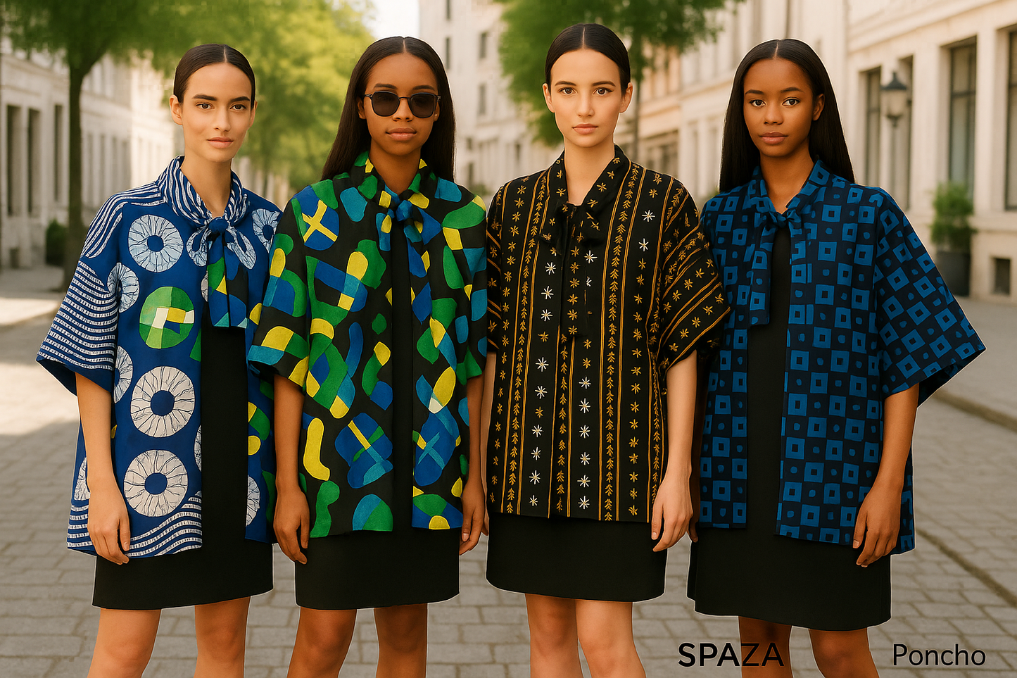 ✨ Spaza Luxe Signature Poncho – Limited Print Edition ✨