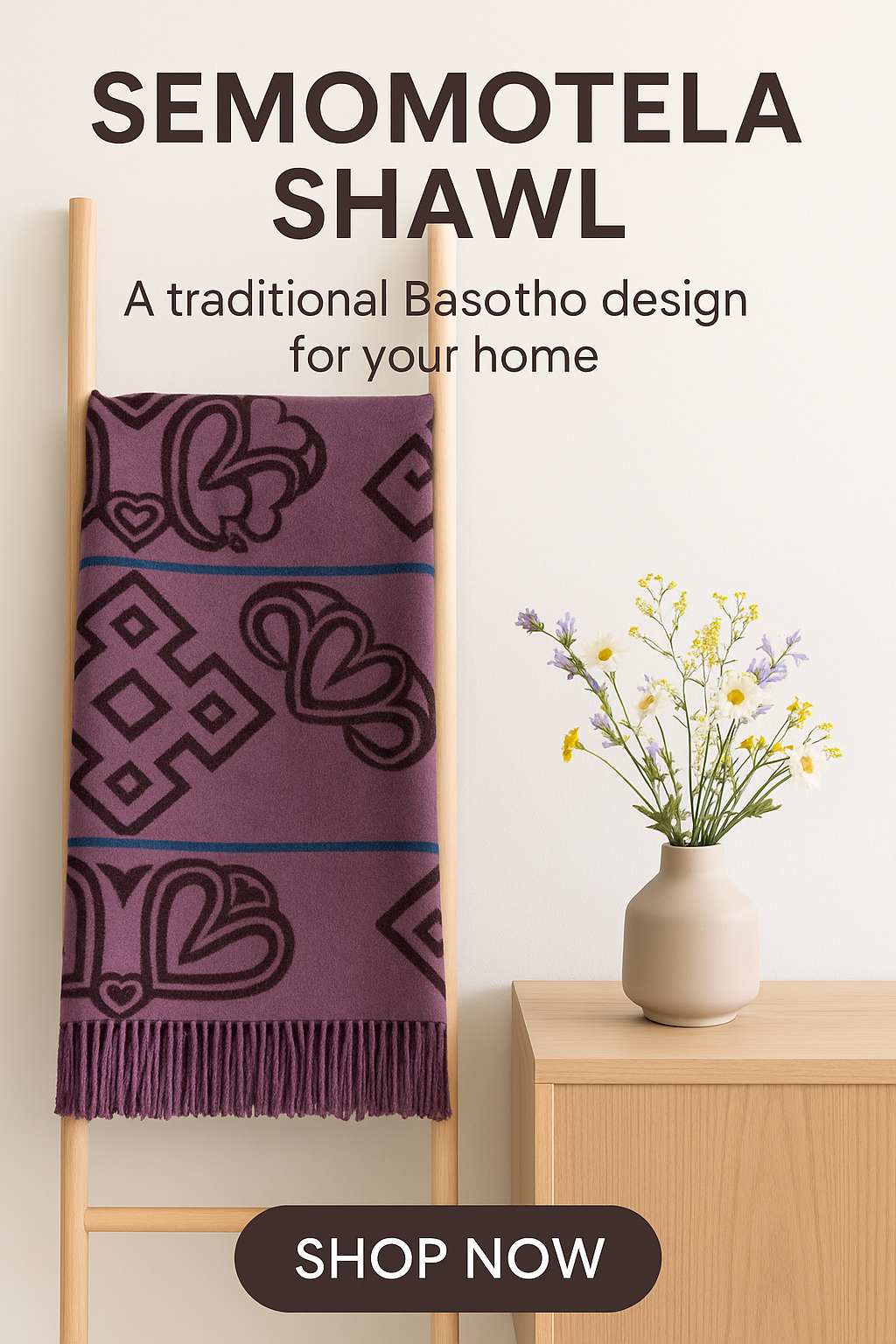 YBD Throw – Semomotela | Radiant Orchid / Petunia