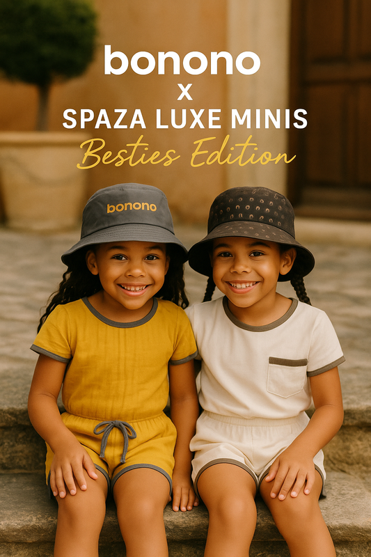 Kids Sun Hat – Bonono x Spaza Luxe Minis | Cultural Print Hat for Girls